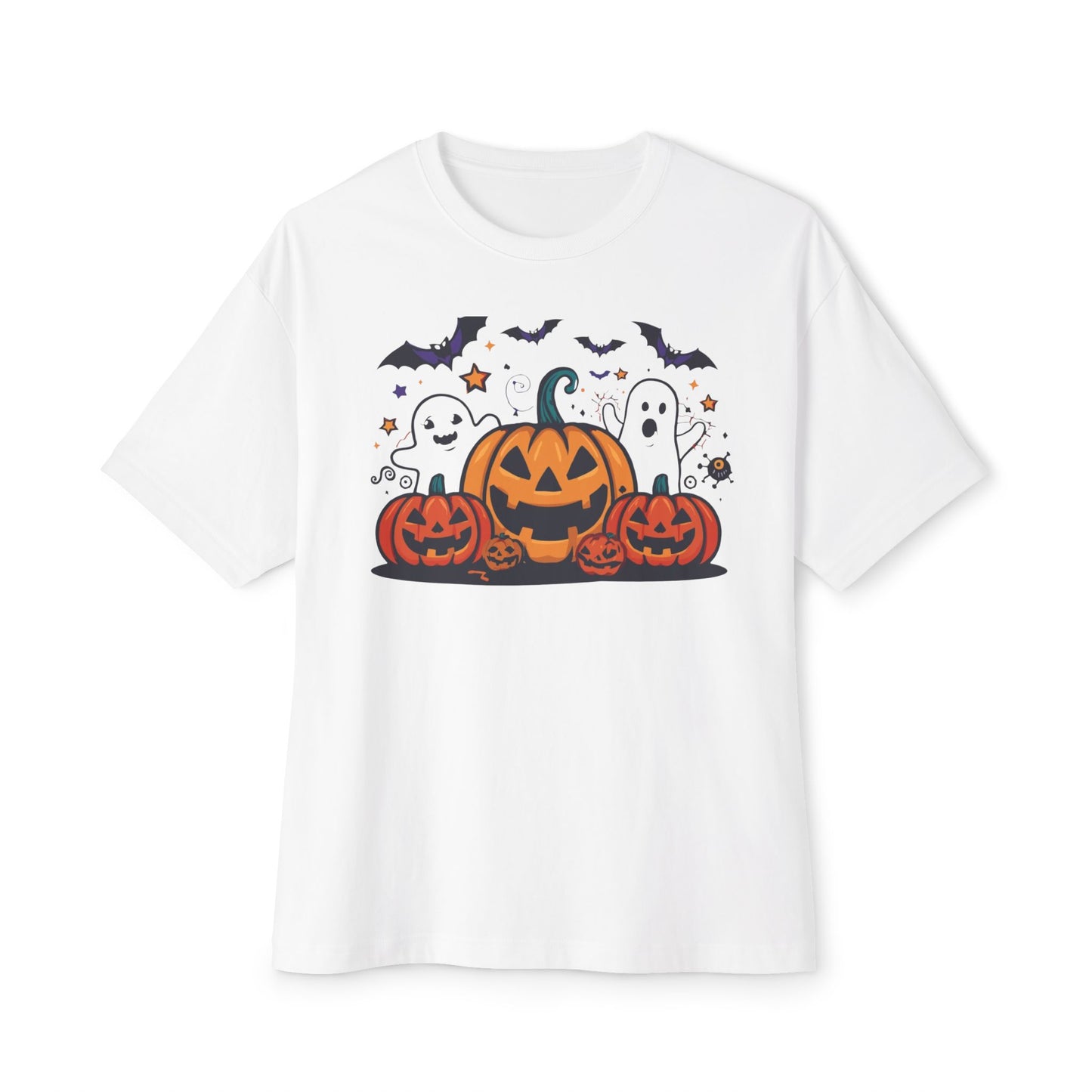 Halloween Pumpkin Graphic Tee, Unisex Oversized T-Shirt, Spooky Season Apparel, Fall Fashion, Halloween Party Outfit