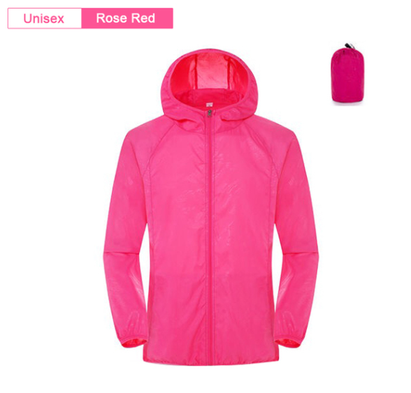 Camping Rain Jacket Men Women Waterproof Sun Protection Clothing Fishing Hunting Clothes Quick Dry Skin Windbreaker With Pocket