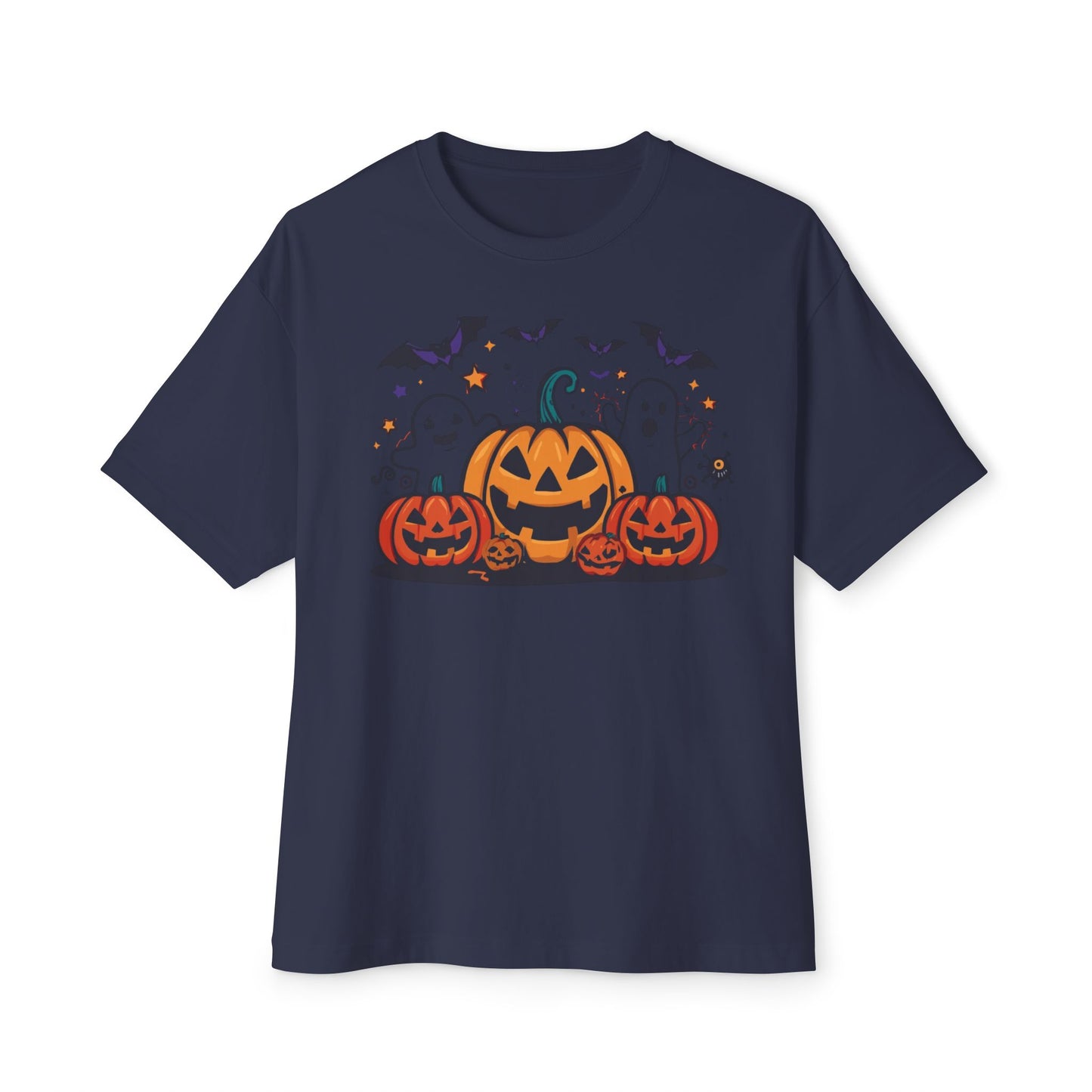 Halloween Pumpkin Graphic Tee, Unisex Oversized T-Shirt, Spooky Season Apparel, Fall Fashion, Halloween Party Outfit